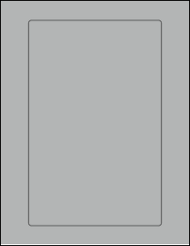 Sheet of 6" x 9.25" True Gray labels