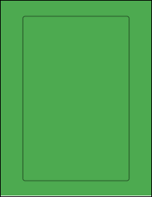 Sheet of 6" x 9.25" True Green labels