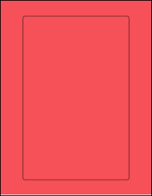 Sheet of 6" x 9.25" True Red labels