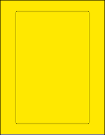 Sheet of 6" x 9.25" True Yellow labels