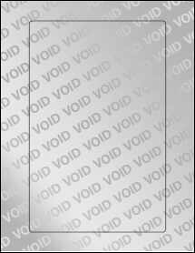 Sheet of 6" x 9.25" Void Silver Polyester labels