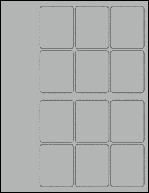 Sheet of 1.952" x 2.427" True Gray labels