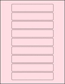 Sheet of 5.5" x 1" Pastel Pink labels