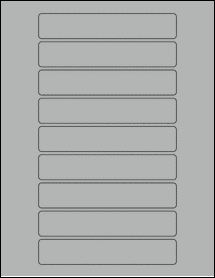 Sheet of 5.5" x 1" True Gray labels