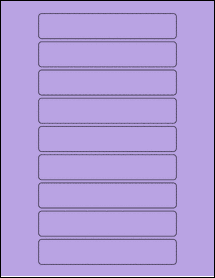 Sheet of 5.5" x 1" True Purple labels
