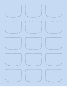 Sheet of 2.1301" x 1.5914" Pastel Blue labels
