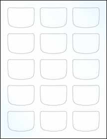 Sheet of 2.1301" x 1.5914" Clear Gloss Laser labels