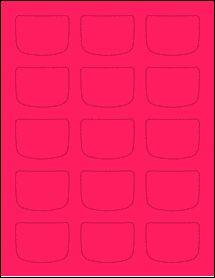 Sheet of 2.1301" x 1.5914" Fluorescent Pink labels