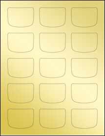 Sheet of 2.1301" x 1.5914" Gold Foil Inkjet labels