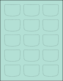 Sheet of 2.1301" x 1.5914" Pastel Green labels