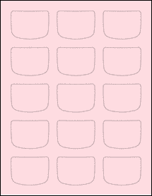 Sheet of 2.1301" x 1.5914" Pastel Pink labels