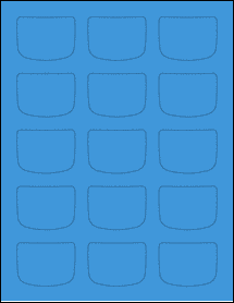 Sheet of 2.1301" x 1.5914" True Blue labels