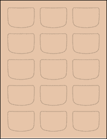 Sheet of 2.1301" x 1.5914" Light Tan labels