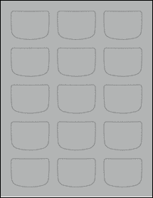 Sheet of 2.1301" x 1.5914" True Gray labels