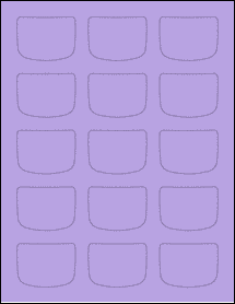 Sheet of 2.1301" x 1.5914" True Purple labels