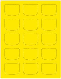 Sheet of 2.1301" x 1.5914" True Yellow labels