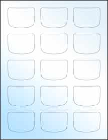 Sheet of 2.1301" x 1.5914" White Gloss Inkjet labels
