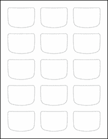 Sheet of 2.1301" x 1.5914" Aggressive White Matte labels