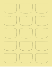 Sheet of 2.1301" x 1.5914" Pastel Yellow labels