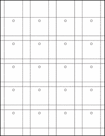 1.5 x 1.5 Square Hang Tag Sheet (Die-Cut White Cardstock