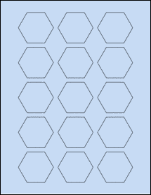 Sheet of 2" x 1.7321" Pastel Blue labels
