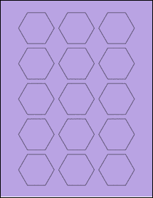 Sheet of 2" x 1.7321" True Purple labels