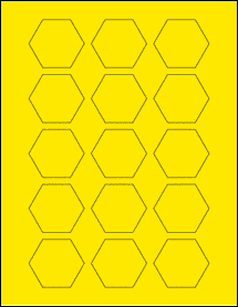 Sheet of 2" x 1.7321" True Yellow labels