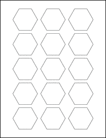 Sheet of 2" x 1.7321" Standard White Matte labels
