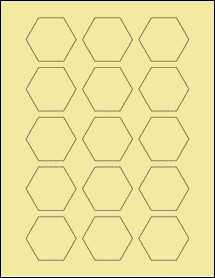 Sheet of 2" x 1.7321" Pastel Yellow labels