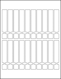 Sheet of 0.6872" x 4.0622" Weatherproof Matte Inkjet labels