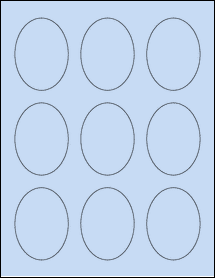 Sheet of 2.13" x 2.88" Pastel Blue labels