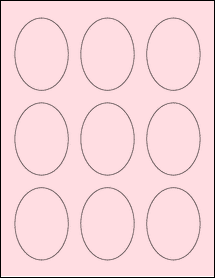 Sheet of 2.13" x 2.88" Pastel Pink labels