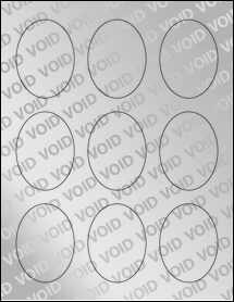 Sheet of 2.13" x 2.88" Void Silver Polyester labels