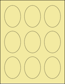 Sheet of 2.13" x 2.88" Pastel Yellow labels