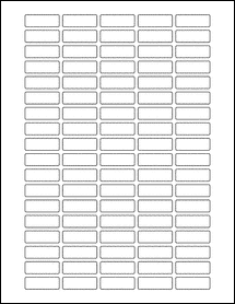 Sheet of 1.25" x 0.4375" Weatherproof Gloss Inkjet labels