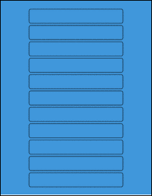 Sheet of 5.3" x 0.8" True Blue labels