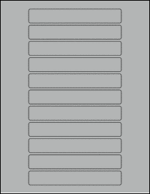 Sheet of 5.3" x 0.8" True Gray labels