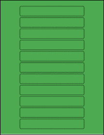 Sheet of 5.3" x 0.8" True Green labels