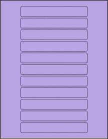 Sheet of 5.3" x 0.8" True Purple labels