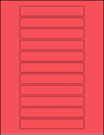 Sheet of 5.3" x 0.8" True Red labels