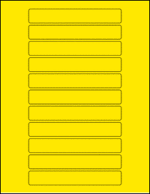Sheet of 5.3" x 0.8" True Yellow labels
