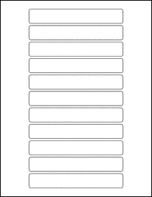Sheet of 5.3" x 0.8" Aggressive White Matte labels