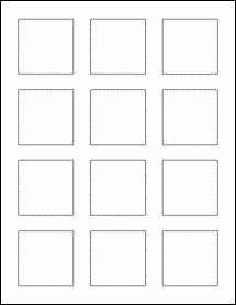 Sheet of 2" x 2" Square  labels