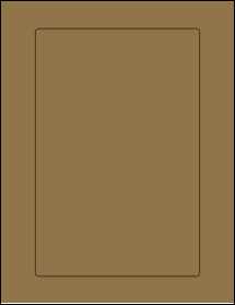 Sheet of 6" x 9" Brown Kraft labels