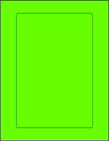 Sheet of 6" x 9" Fluorescent Green labels