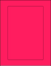 Sheet of 6" x 9" Fluorescent Pink labels