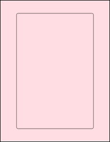 Sheet of 6" x 9" Pastel Pink labels