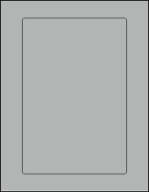 Sheet of 6" x 9" True Gray labels