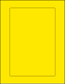 Sheet of 6" x 9" True Yellow labels