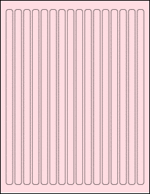 Sheet of 0.375" x 10" Pastel Pink labels